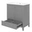 30" Bathroom Vanity with Sink Combo, Multi-functional Bathroom Cabinet with Doors and Drawer, Solid Frame and MDF Board-1363001224