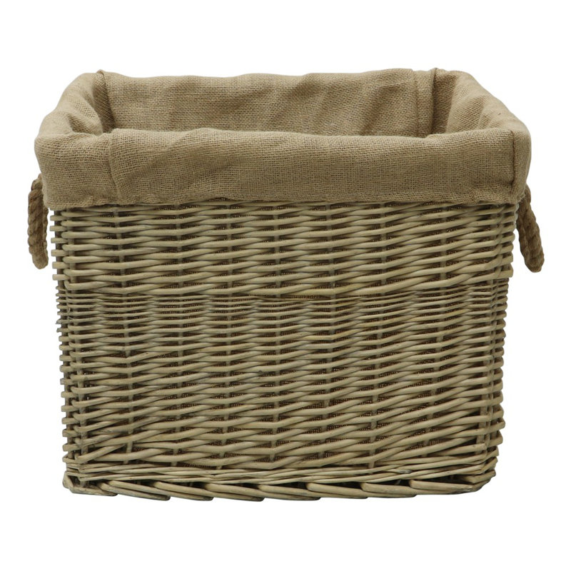 Hand Woven Wicker Laundry Basket with Handles