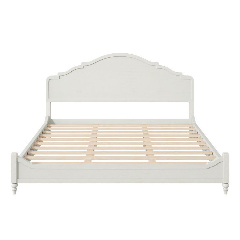 Structure de lit Harlen Traditional Farmhouse, White