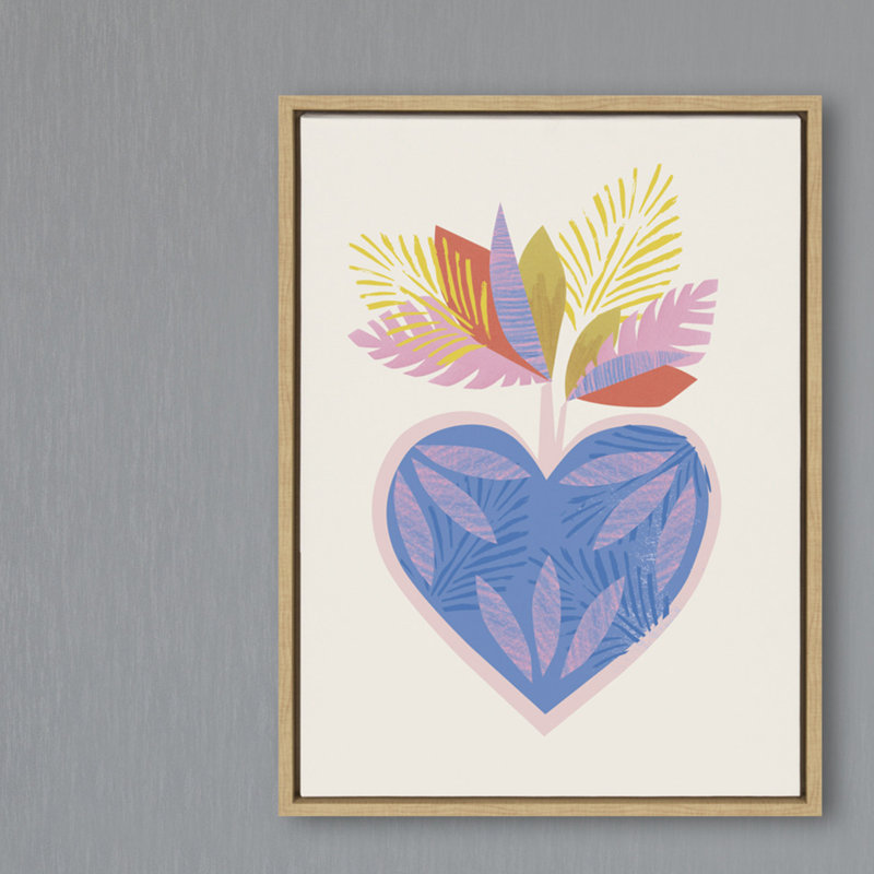 Impression sur toile encadrée «Tropical Love» par Kasey