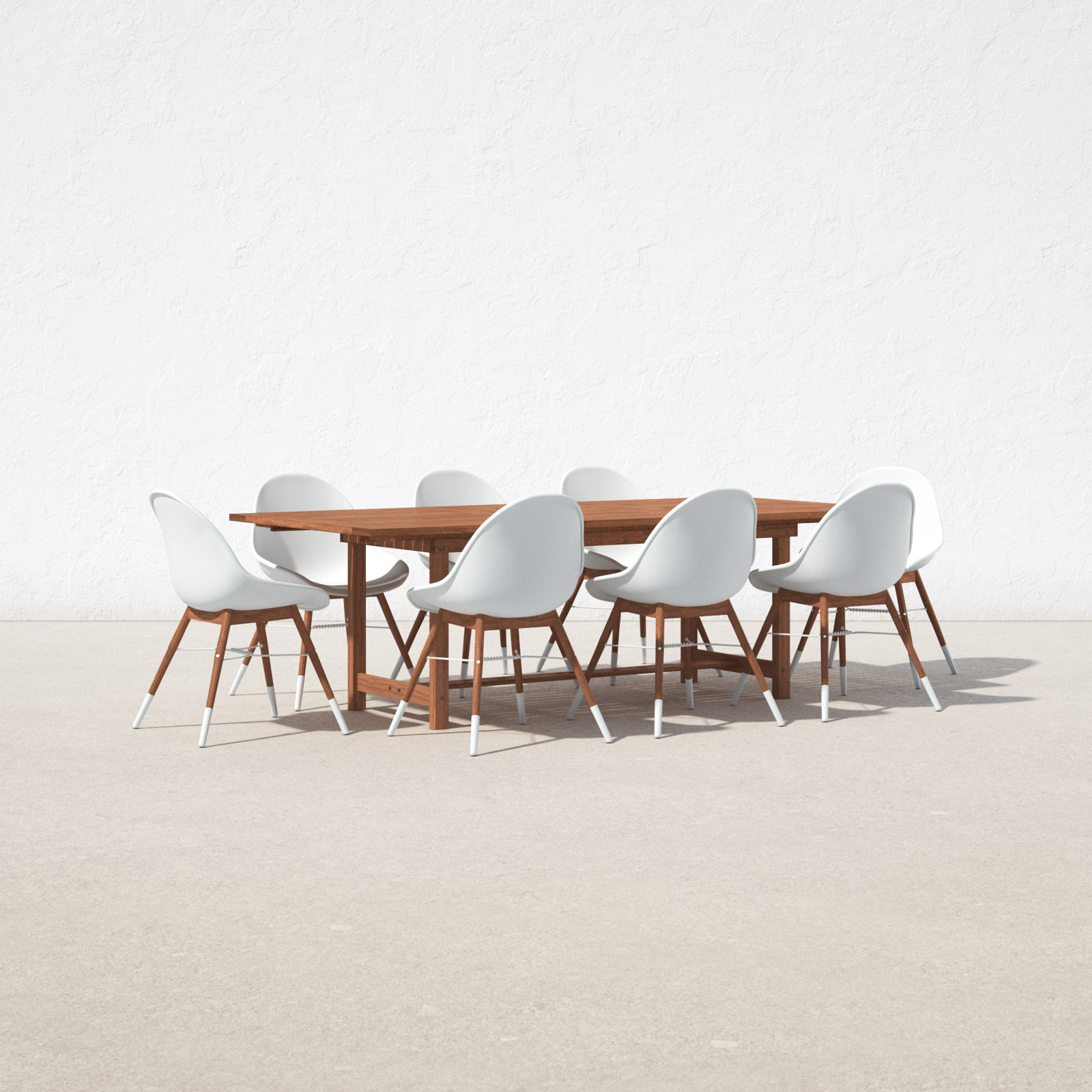 Anautica 93" Teak Patio Dining Set