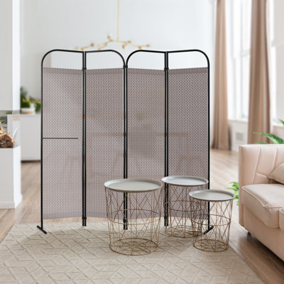Foldable Room Dividers, Room Partition Panel Wall, for Bedroom, Living Room, Office, 68 x 71 inch, Waltz