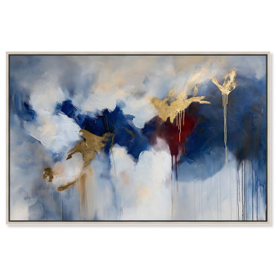 «Eclipse of Gold and Blue», art mural bleu par Art Remedy