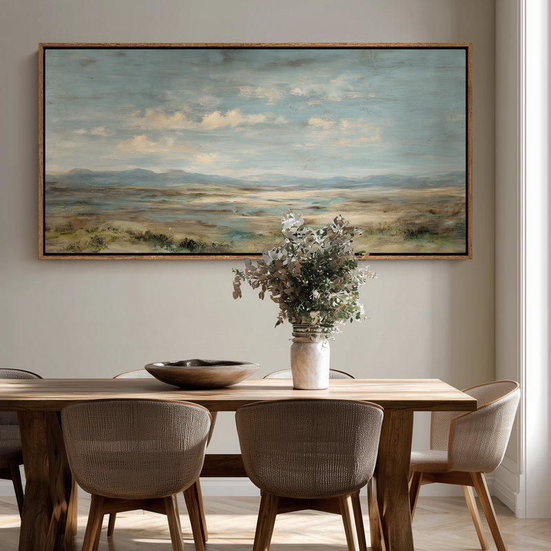«Misty Valley Light», impression d'art mural, H 30 po x l 60 po, Naturel