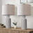 Anazagene 24" Modern Gray Ceramic Table Lamp With 3-Way Dimmable Light For Bedroom And Living Room-819782916