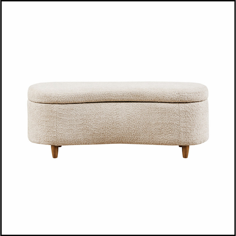 Siège de rangement rabattable Boucle, banc d'entrée multifonctionnel, banc de chambre