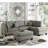 Reversible Polyfiber Sectional Sofa With Ottoman