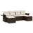 Vidaxl Garden Sofa Set Brown, Cream White