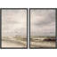 «Dynamic Oceanfront Vibrant Seashore», 2 pièces sur toile-98374071-98374069