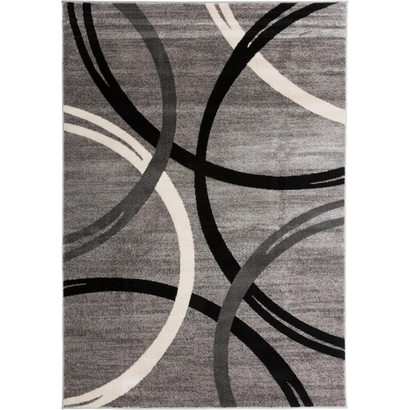 Wave Shaped Circular Design Carpet