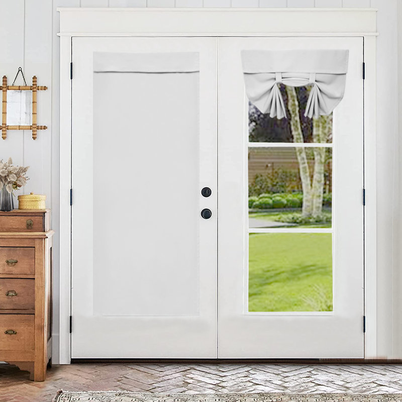 Panneau de rideau occultant en polyester Jaseir, L 26 po x L 66 po, Blanc
