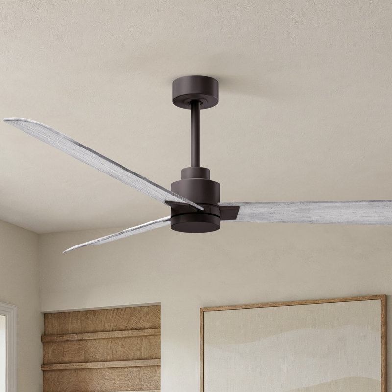 Ventilateur de plafond Alessandra, Ton de bois de grange, Bronze texturé