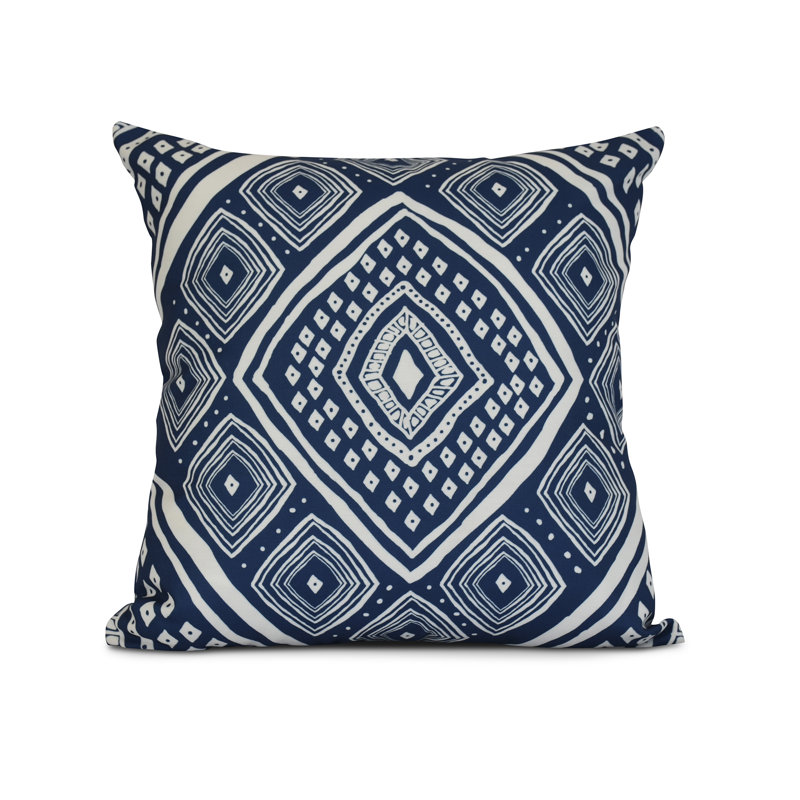 Upscale Getaway Square Pillow Cover & Insert, 16" x 16", Navy Blue