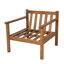 Chaise de patio d'extérieur moderne en bois d'acacia de 28 pouces de style Mid-Century avec tissu imperméable