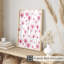 «Botanical Pink Dandelions», reproduction d'art moderne sans cadre-491532584