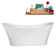 67" Streamline Soaking Freestanding Tub and Tray With Internal Drain