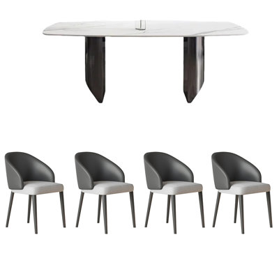 Ensemble de table de salle à manger durable au design exquis.