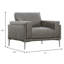 Chaise en cuir gris anthracite