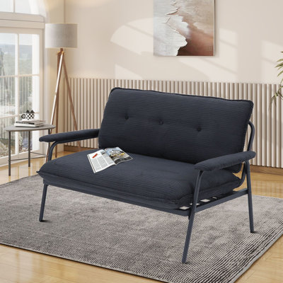 Modern metal frame upholstered seat and backrest for bedroom living room and apartment, reception area