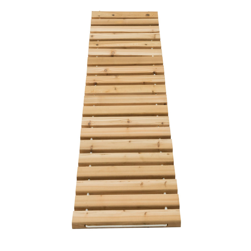 Passerelle roulante en cèdre rouge 2 pi x 10 pi, L 24 po x P 84 po