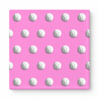 Volleyball sur fond rose