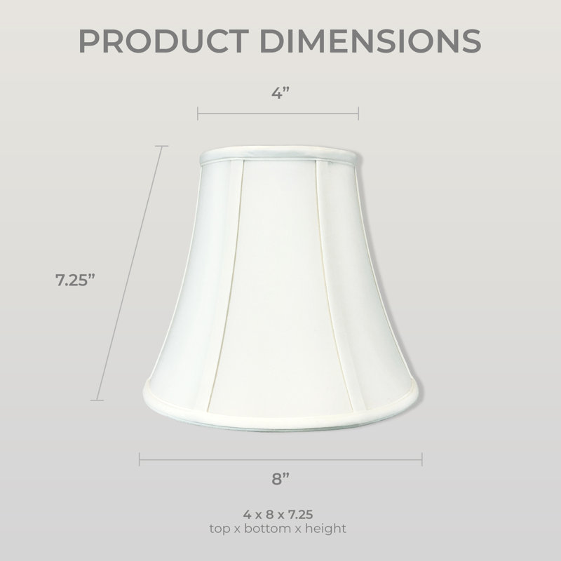 Royal Designs, Inc. BSO-704-8WH-2, abat-jour de base Bell véritable, 4 x 8 x 7,5, blanc, paquet de 2, Blanc
