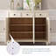 Banc de rangement en bois manufacturé et cristal Crystal Cream