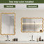 Miroir de salle de bain suspendu rectangulaire ondulé 20 po x 30 po, pour chambre à coucher, salle de bain, salon, miroir de meuble-lavabo mural en verre pour hall d'entrée, blanc-129619215