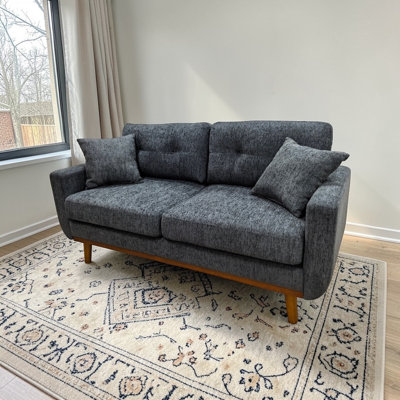 Brooklington 67.7" Chenille Square Arm Loveseat