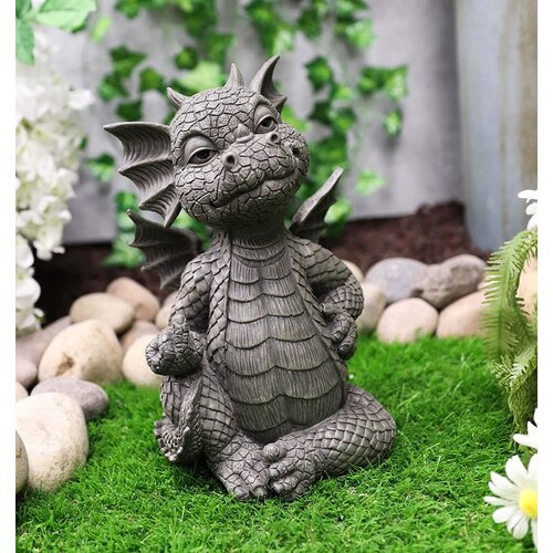 Trinx Dragon Animals Plastic Garden Statue | Wayfair