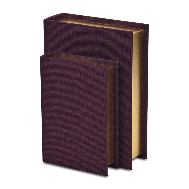 Ensemble de 2 boîtes à livres Aiyanna, Mauve