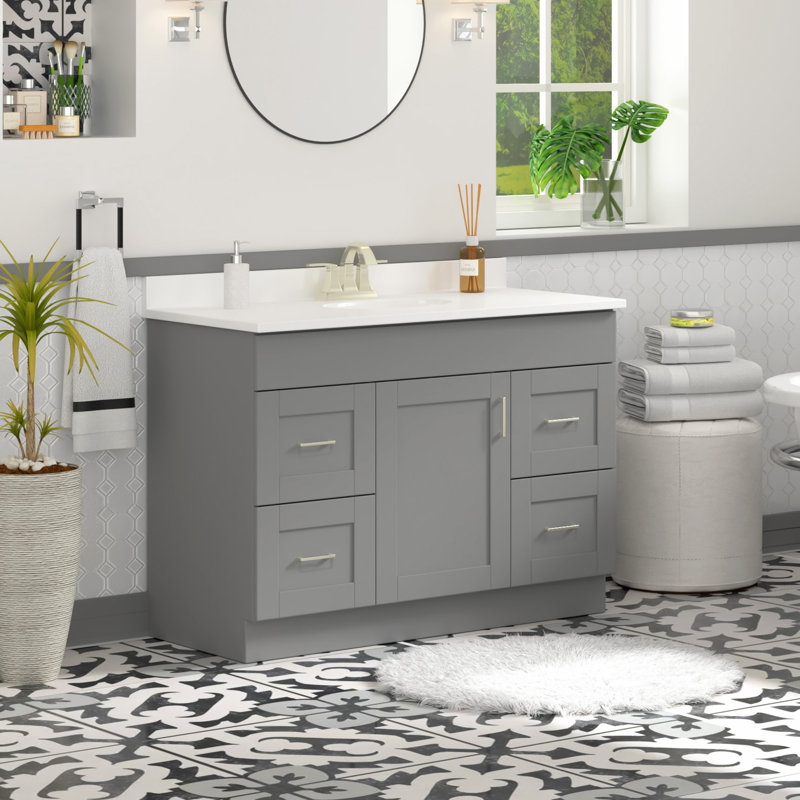 MagickWoods Hudson 48" Single Bathroom Vanity Base Only, Twilight Mist