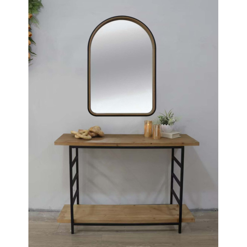 Miroir arqué en bois deux tons