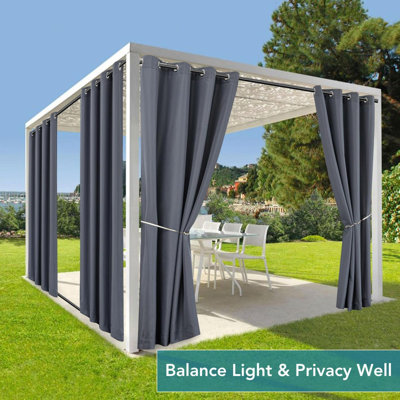 Rideaux de patio extérieur imperméable et coupe-vent résistant aux intempéries et rideaux extérieurs