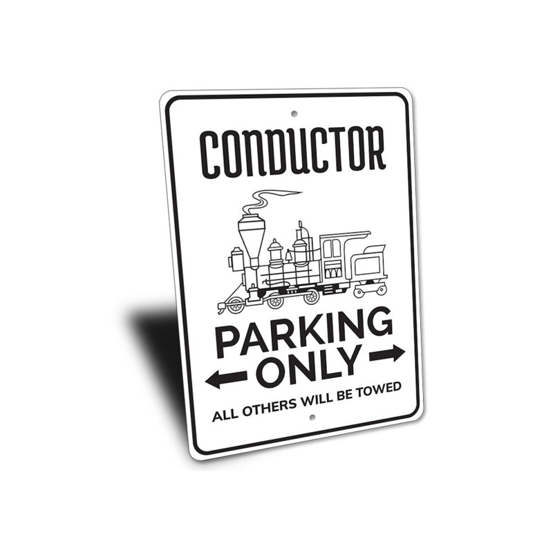 Enseigne de conducteur en aluminium, H 12 po x l 18 po x P 0,06 po
