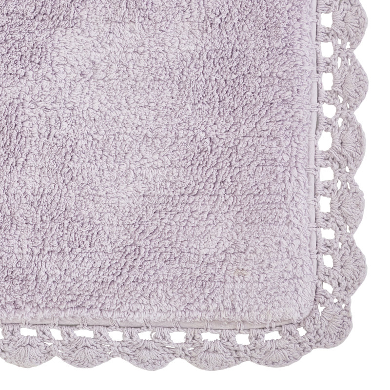 Fromma Cotton Blend Bath Rug, Lavender
