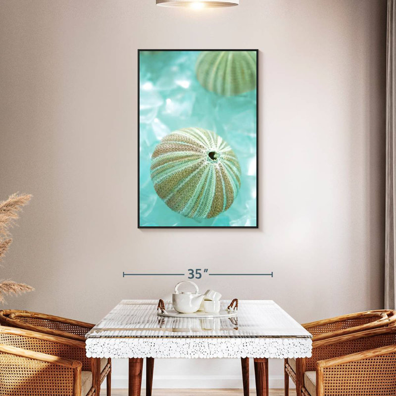 Verre de mer IV, Cadre flottant noir, 29 po x 43 po