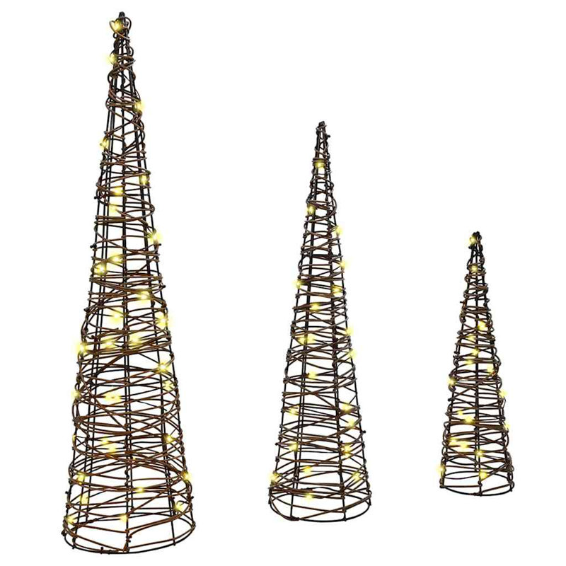 vidaXL Christmas Tree, Warm White/Black