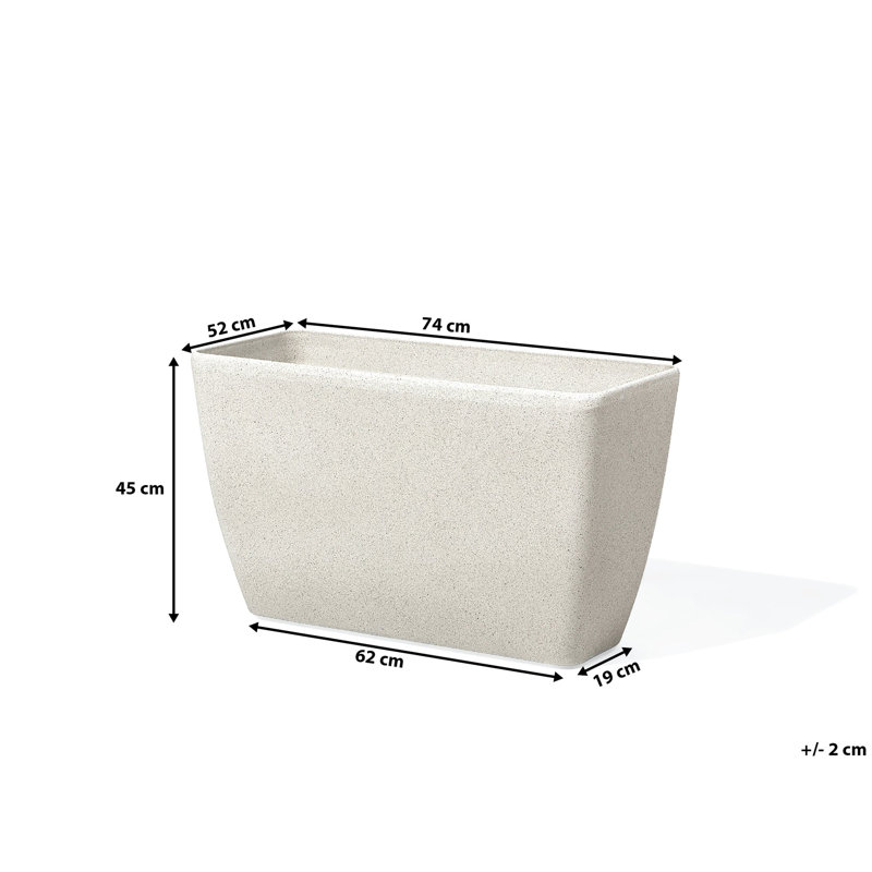 Masontown Pot Planter, 45cm H x 74cm W x 32cm D, White