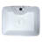 ANZZI Belgian 14.6'' Gray/White Vitreous China Square Bathroom Sink with Overflow
