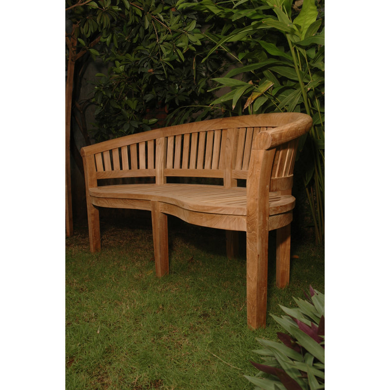 Curve Teak Garden Bench