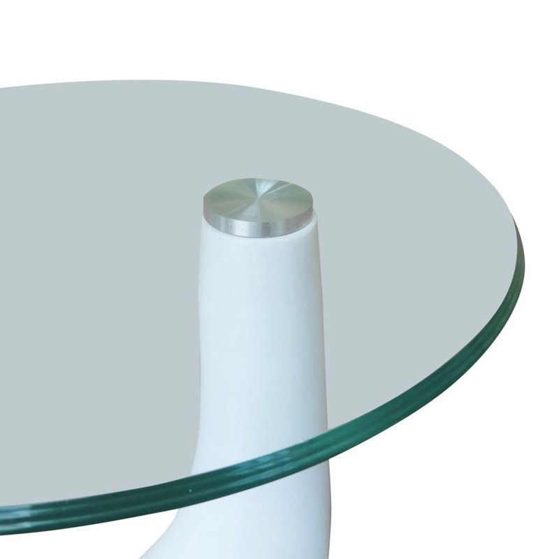 Stubbs Abstract Coffee Table, White