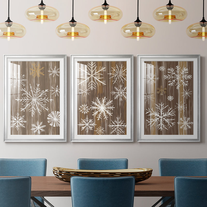 Art des Fêtes de Noël - impression encadrée sur mesure de qualité supérieure - 3 pièces