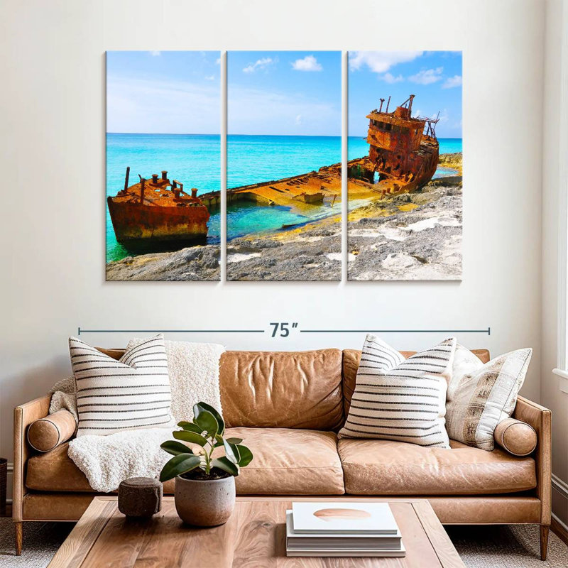 Rorry Bimini Beach Shipwreck, 42" H x 65" W