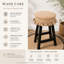 Housse de tabouret de bar en lin floral Mitti
