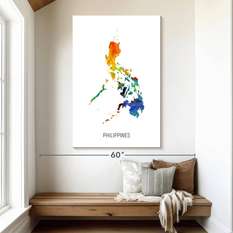 Carte d'aquarelle à Aliaz, Philippines I, H 51 po x l 34 po