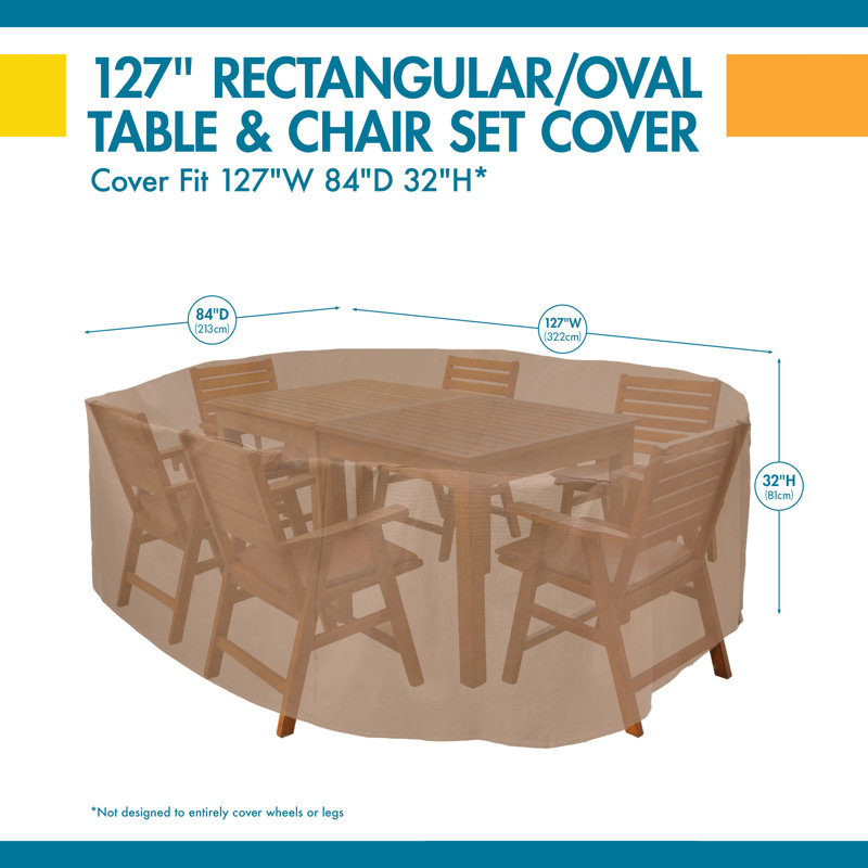 Outdoor Patio Dining Set Cover, 32" H x 84" W x 127" D