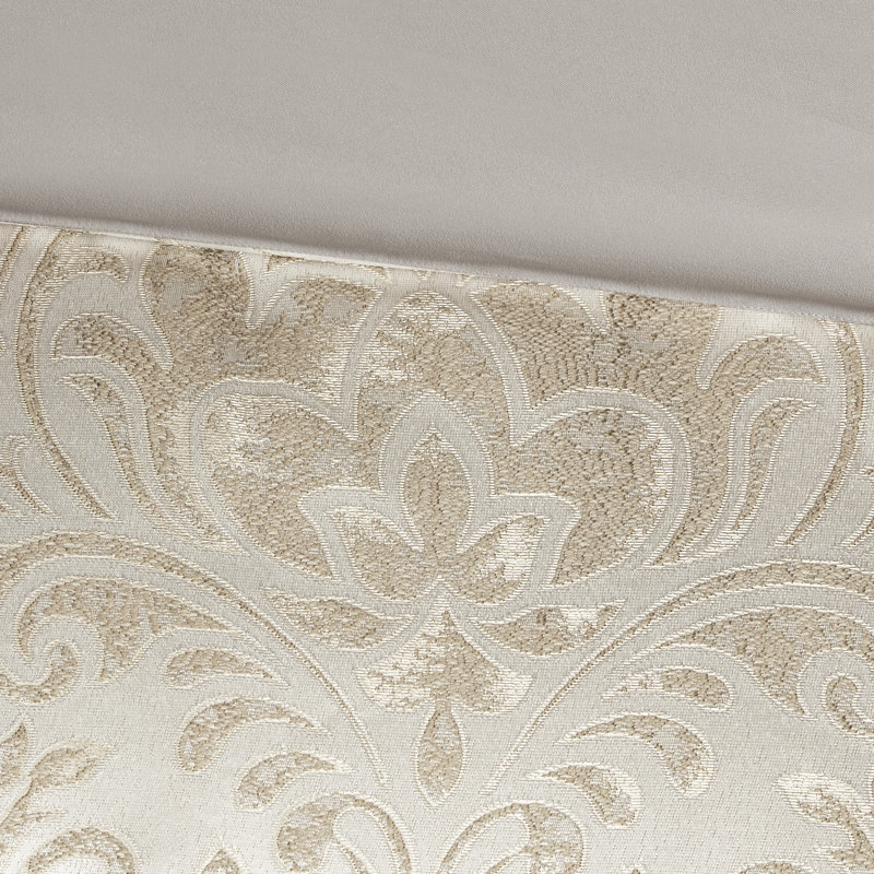 California King White Jacquard Microfiber Bed in a Bag Set