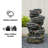 Water Fountain Resin Tiered Waterfall With Stone Look & LED Lights - Garden Decor