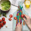 Multicolore avec planche à découper en verre trempé Ambesonne